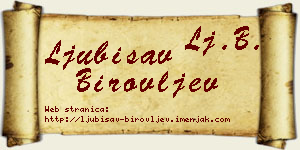 Ljubisav Birovljev vizit kartica